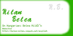 milan belea business card